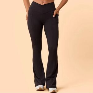 NWT! Target X Blogilates Women's Crisscross High-Rise Flared Leggings - Black L